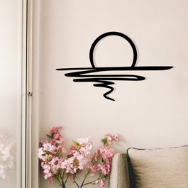 Wallity Sparkle Escultura de Pared de Metal Negra